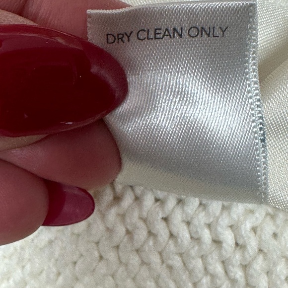 Christopher Banks Ivory Cable Knit Sweater Vest Size 1X Rabbit Fur Full Zipper - Picture 14 of 14